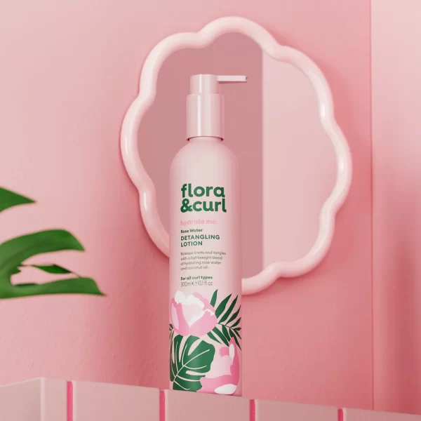 Flora & Curl Rose Water Detangler Lotion 300ml - Image 2