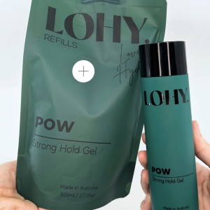LOHY Pow Strong Hold Gel - 800ml Refill Pouch